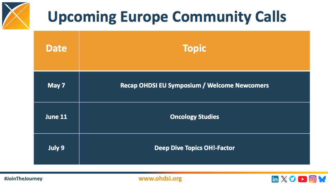 OHDSI Europe Community Calls